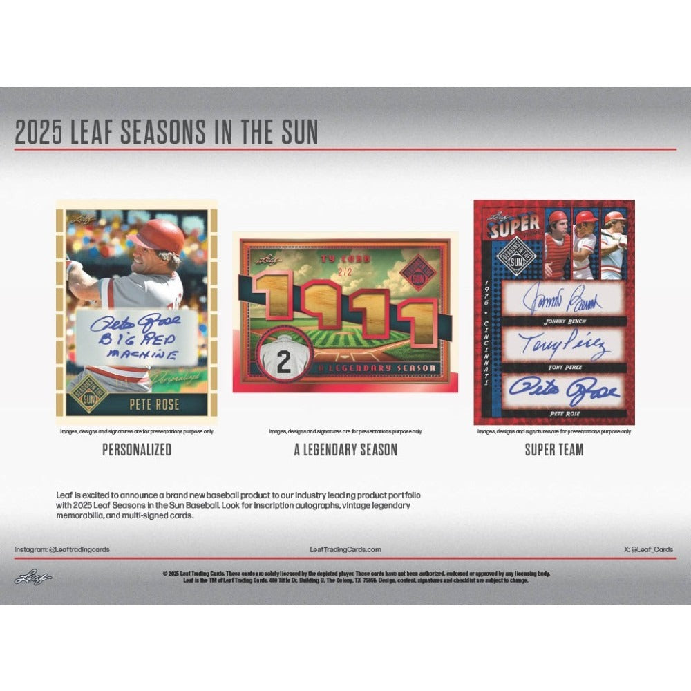 2025 Leaf Seasons In The Sun Baseball Box