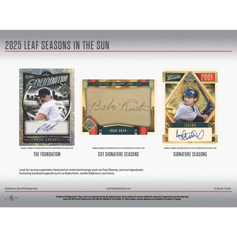 2025 Leaf Seasons In The Sun Baseball Box