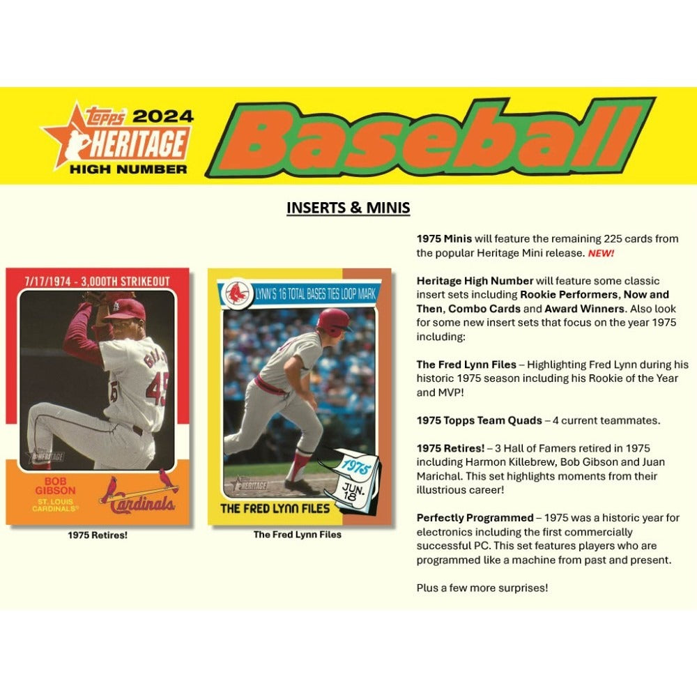 2024 Topps Heritage High Number Baseball 8-Pack Blaster Box
