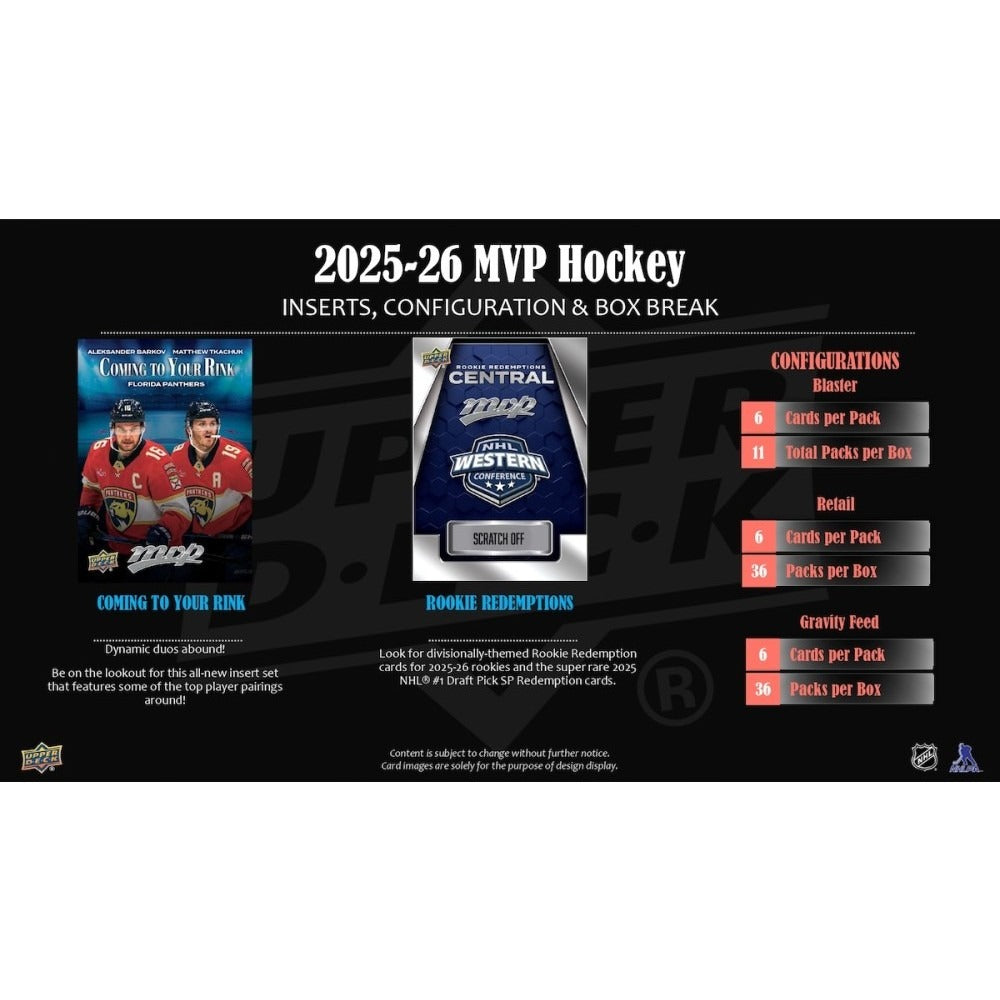 2025-26 Upper Deck MVP Hockey Blaster Box