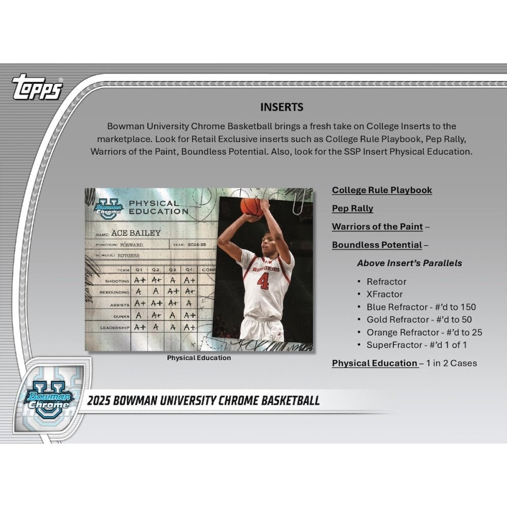2024-25 Bowman University Chrome Basketball Blaster Box