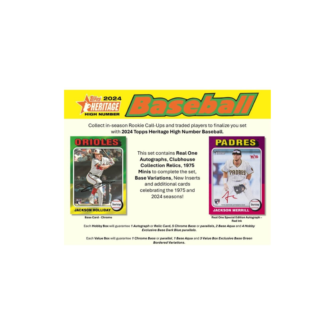 2024 Topps Heritage High Number Baseball 8-Pack Blaster Box