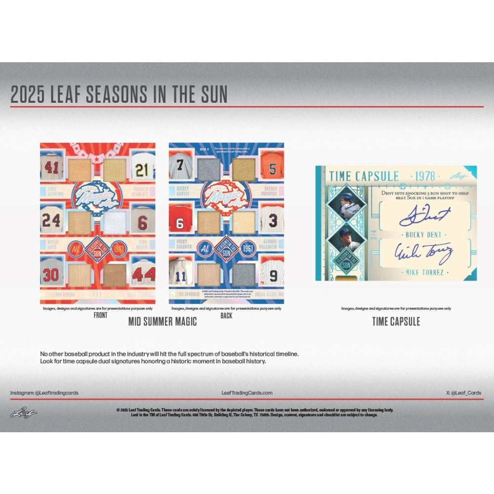 2025 Leaf Seasons In The Sun Baseball Box