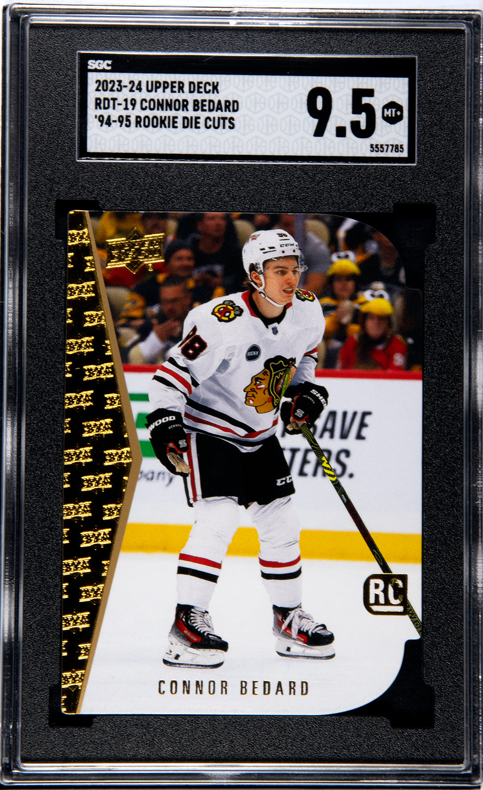 2023-24 Upper Deck Connor Bedard #RDT-19 '94-'95 Rookie Die Cuts SGC 9.5