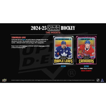 2024-25 Upper Deck O-Pee-Chee Platinum NHL Hockey Blaster Box